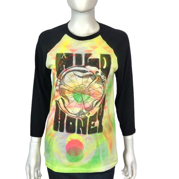 Bella Canvas Tops - Mermaids Air brushed Wild Honey Graphic Teel Shirt